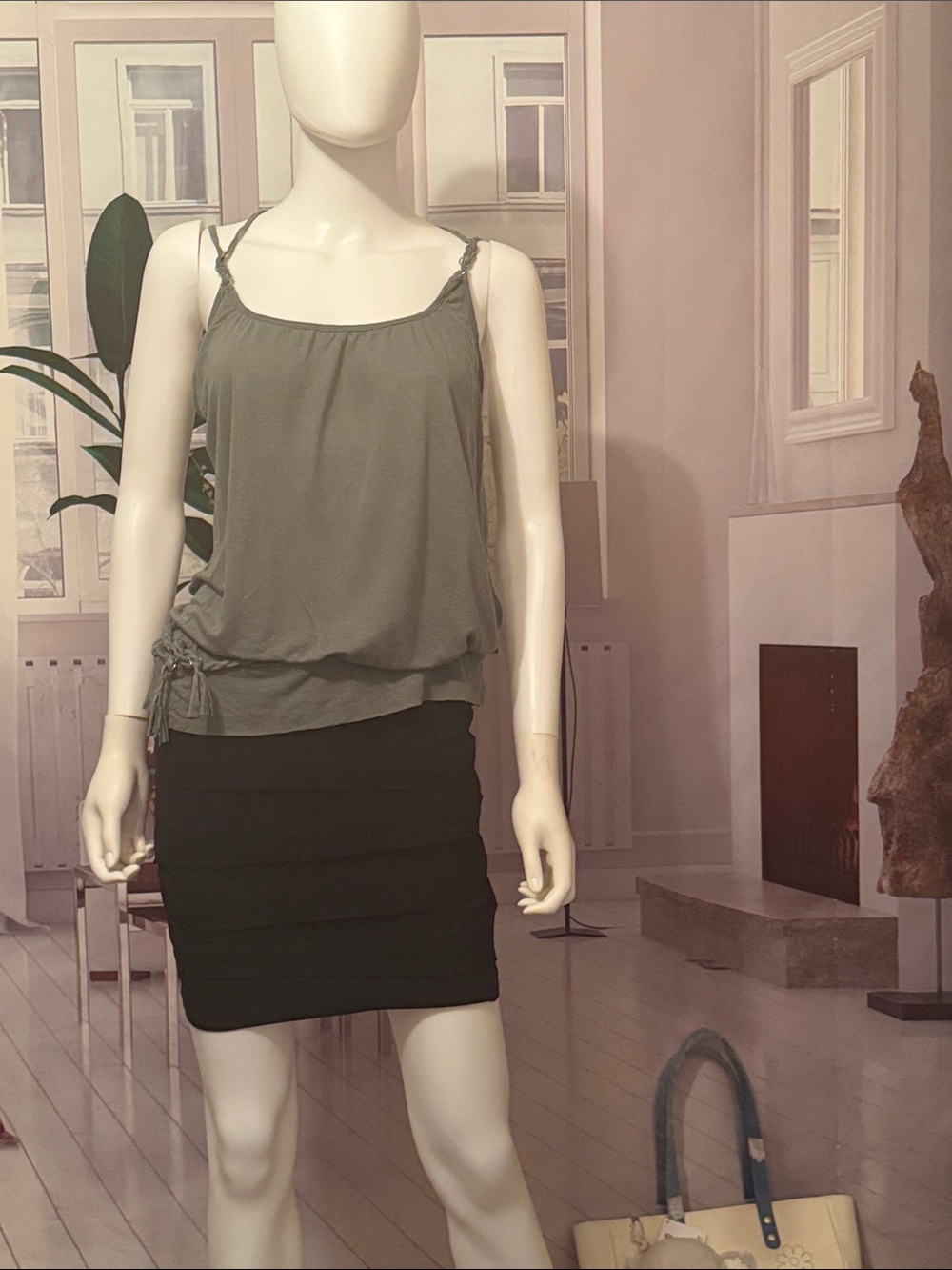 Mexx Green Strapy Lightweight Top. Sz M